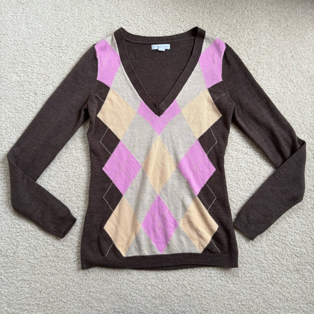 New York & Company argyle sweater